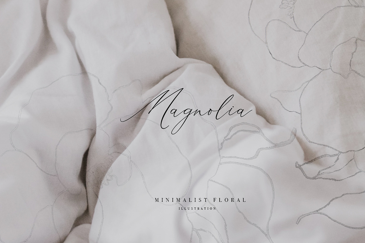 Magnolia Line Art Illustration, a Decorative Illustration by WalaPalette (Photo 4 of 4)