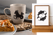 Black and White Zodiac Signs Vector, a Decorative Illustration by Vibérains (Thumbnail 4 of 9)
