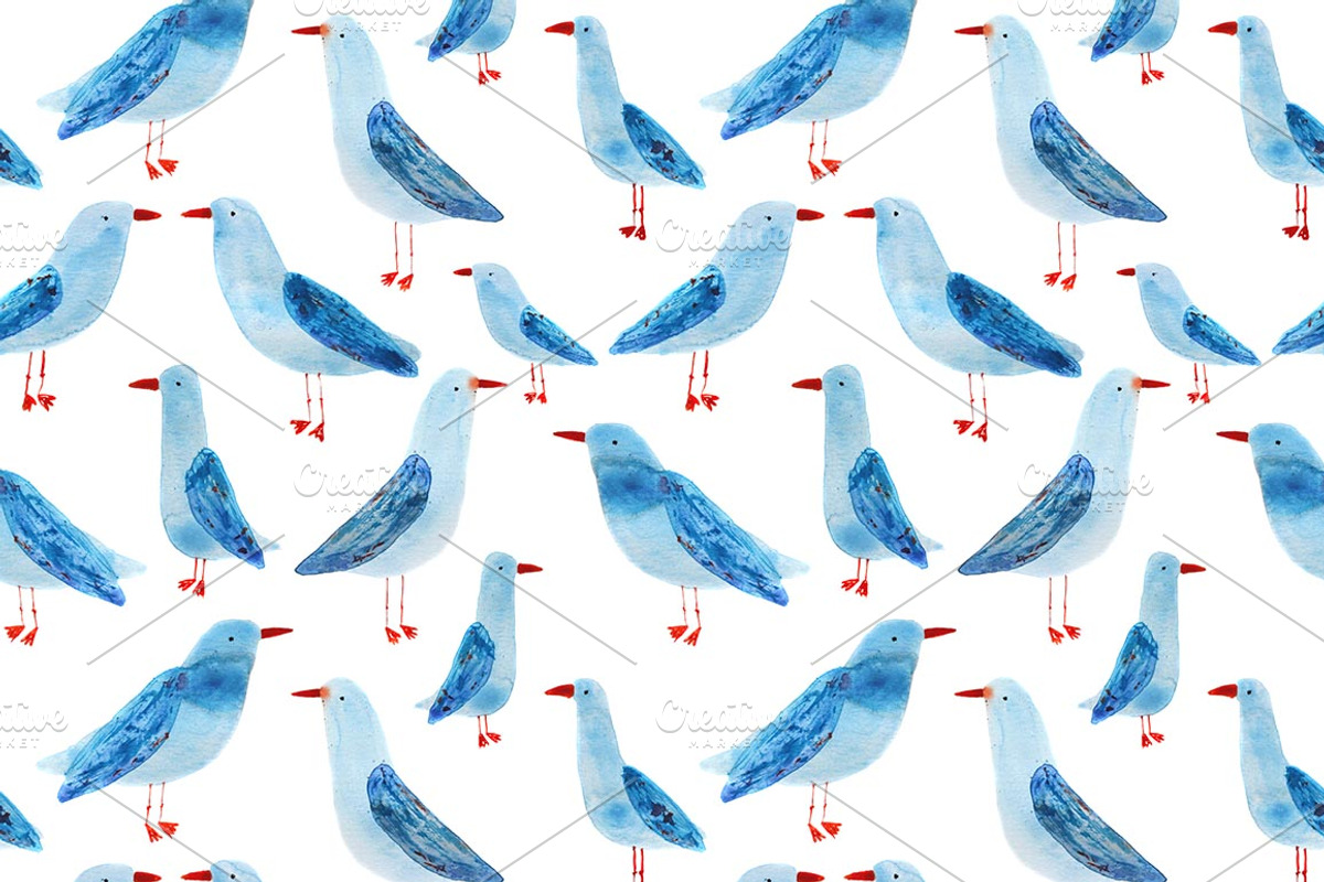 Watercolor summer patterns (4+bonus), a Pattern Graphic by Katerina Tova (Photo 3 of 10)