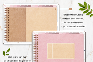 Digital Junk Journal. Pink Planner