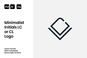 Minimalist Initials LC or CL Logo, a Branding & Logo Template by Luxury Logos