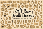 Kraft Paper Scrapbook Doodle Clipart, a Decorative Illustration by Anna Studio (Thumbnail 1 of 12)