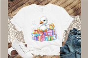 Watercolor Baby White Goose Birthday, an Illustration by Sublimation Artist (Thumbnail 4 of 6)