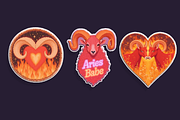 Aries Zodiac Sticker Bundle 80+, an Object Graphic by Jakayla Digital Co (Thumbnail 12 of 15)