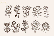 Quirky Florals Hand Drawn collection, an Object Illustration by Lena Nikolaeva (Thumbnail 7 of 12)