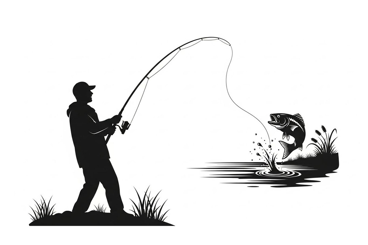 Fishing Silhouette Vector Bundle, an Illustration by hafijul (Photo 3 of 51)