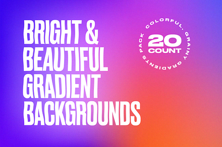 20 Bright & Beautiful Gradients, a Gradient Add-On by Alexandra Brooke