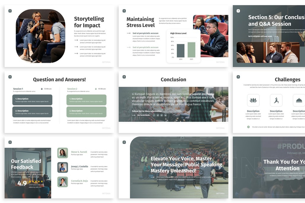 Intona Public Speaking Google Slides, a Presentation Template by SlideFactory (Photo 4 of 4)