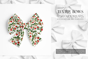 Textile Bows Mockups, a Household Mockup by mock-ups