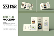 High Quality Trifold Brochure Mockup, an Advertising Mockup by LOGTURNAL (Thumbnail 1 of 4)
