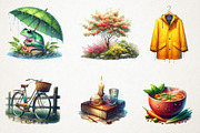 Rainy day Sublimation Clipart, an Illustration by RobertsArt (Thumbnail 4 of 7)