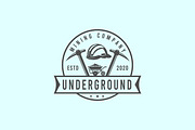 Vintage Underground Mining Logos, a Branding & Logo Template by Billah Hub (Thumbnail 2 of 4)