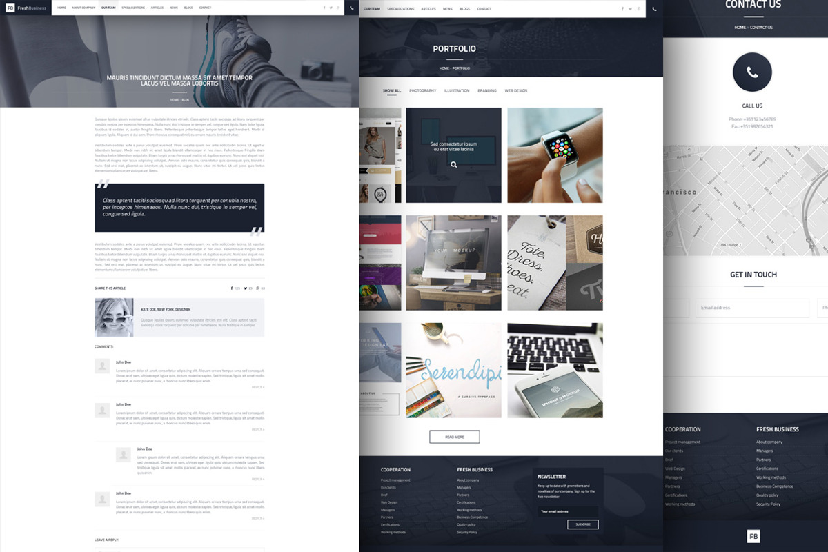 FreshBusiness - PSD Corporate Theme, a Websites & App Template by FreshPixels (Photo 5 of 5)