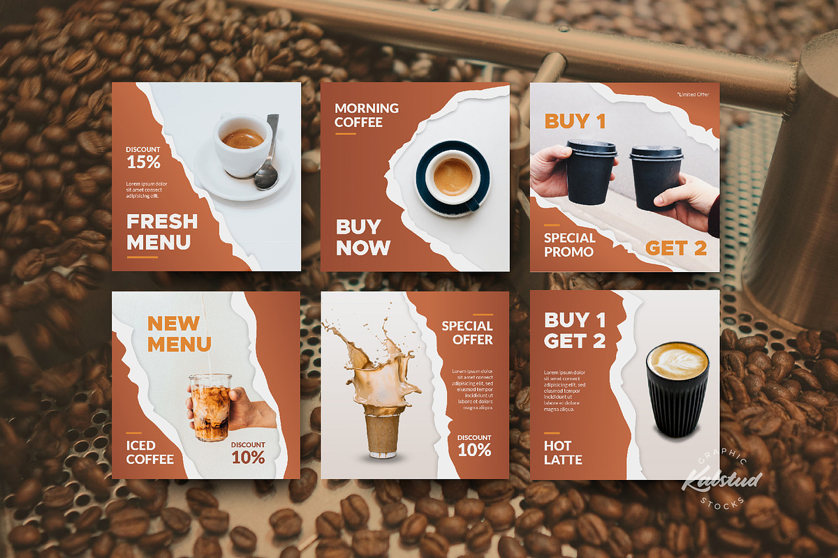 CREMA - Coffee Instagram Template, a Social Media Template by Kalstud (Photo 2 of 5)