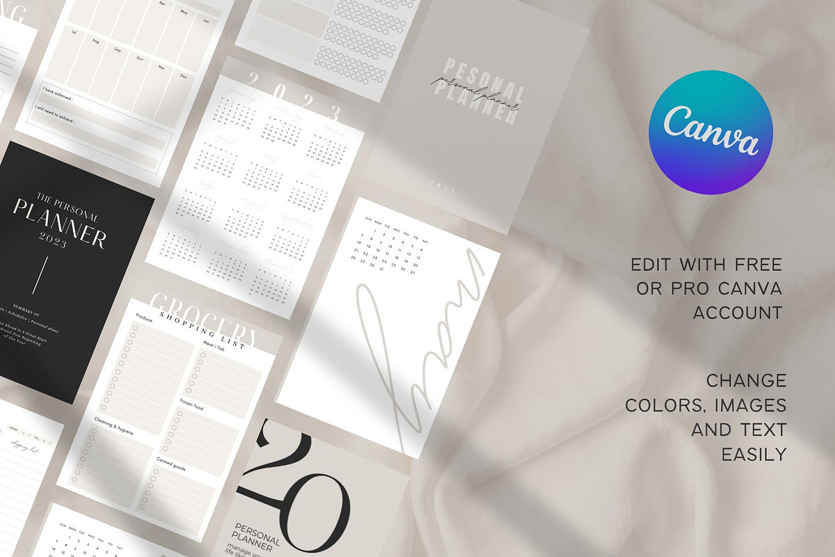 Yearly Printable Planner CANVA, a Magazine Template by Marketello Studio (Photo 7 of 8)