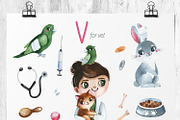 Cute Alphabet Professions. Part 2, an Object Graphic by Kate_Rina (Thumbnail 10 of 17)