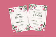 Belsa Wedding Invitation Template, an Invitation Template by iDoodle Studio (Thumbnail 4 of 4)