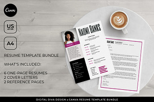 Canva Resume Template Bundle