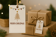 Nordic Christmas Tags Printable, a Card Template by KimitahDesign (Thumbnail 1 of 4)