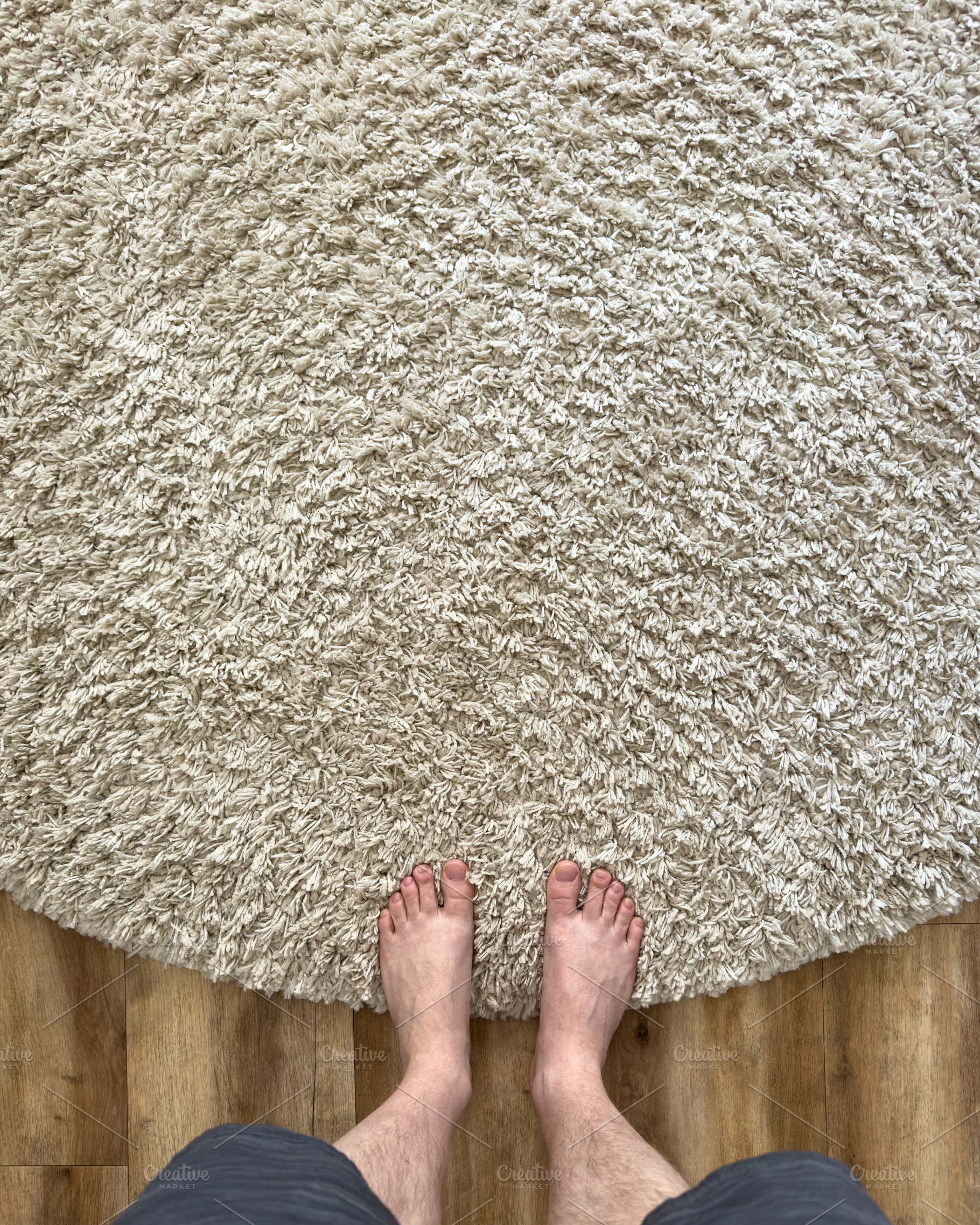 Feet On Shag Pile Floor Rug, a Background Photo by THP Creative