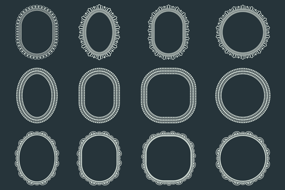 Doily Lace Frame Bundle, a Decorative Illustration by Kusumaillustration (Photo 18 of 19)