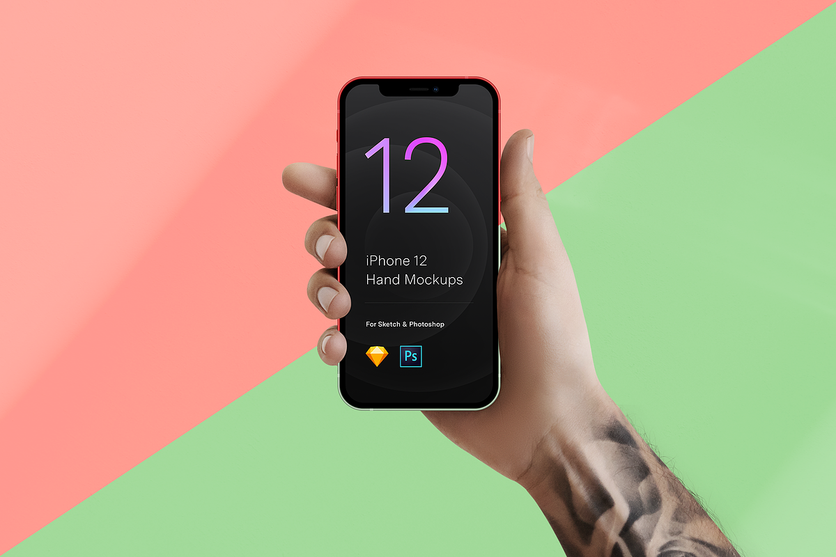 Tattoo Hand Mockups iPhone 12 Pro, an iPhone Mockup by Pierre Borodin (Photo 5 of 7)