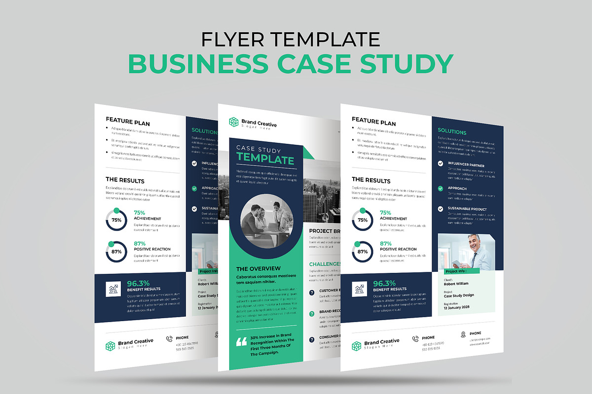 Business Case Study Flyer Template, a Flyer Template by Spark_Creative (Photo 4 of 5)