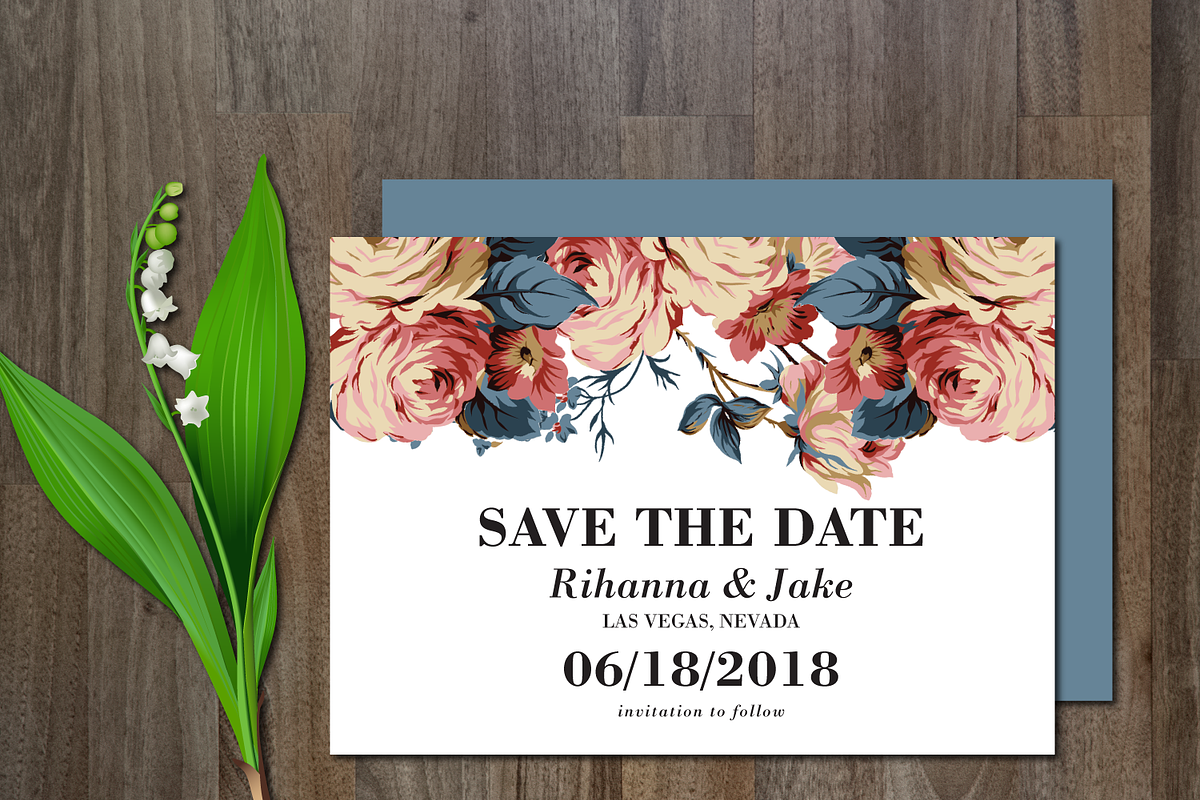 Wedding Invitation Suite Flowers, an Invitation Template by aticnomar (Photo 3 of 5)