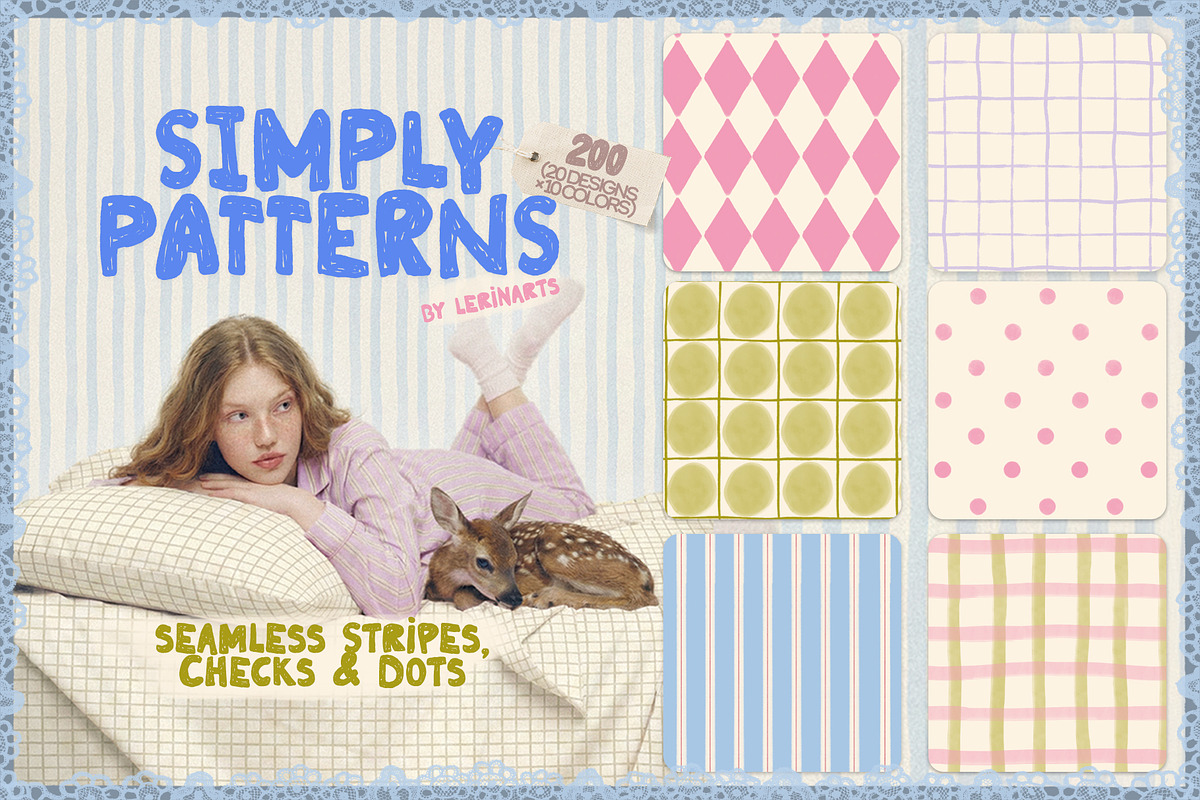 Simply Patterns: Pastel Collection, a Pattern Graphic by lerinartstudio (Photo 1 of 11)