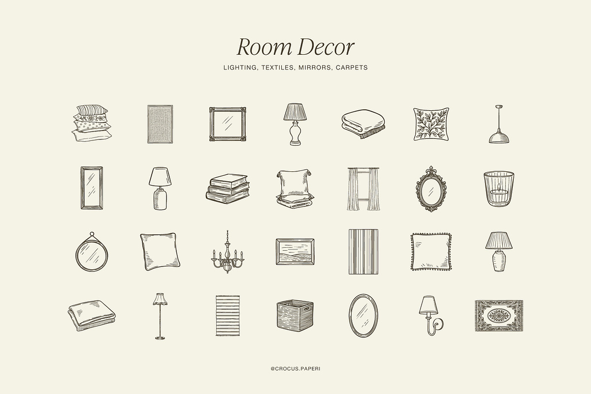 INTERIOR DESIGNER line art clipart, an Object Illustration by Crocus Paperi (Photo 3 of 13)