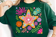 Retro Floral Summer Png, Preppy Star, an Illustration by CreationArt (Thumbnail 1 of 5)