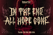 Purgatory, a Blackletter Font by Burntilldead (Thumbnail 13 of 13)