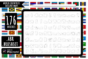 World Countries Outline MAP Stamps, a Brush Add-On by Julia_Raketic (Thumbnail 1 of 3)