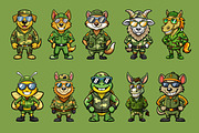 Animal Army Mascot Illustration Pack, an Illustration by Riswan Ratta (Thumbnail 2 of 3)