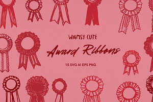 Whimsical Hand Drawn Award Ribbons