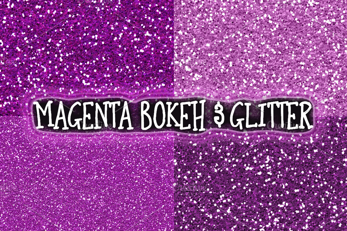 Magenta Bokeh & Glitter Backgrounds, a Texture Graphic by Paper Element (Photo 2 of 3)