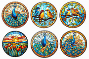 Round Stained Glass Collection, an Illustration by Libby Wishes (Thumbnail 2 of 4)