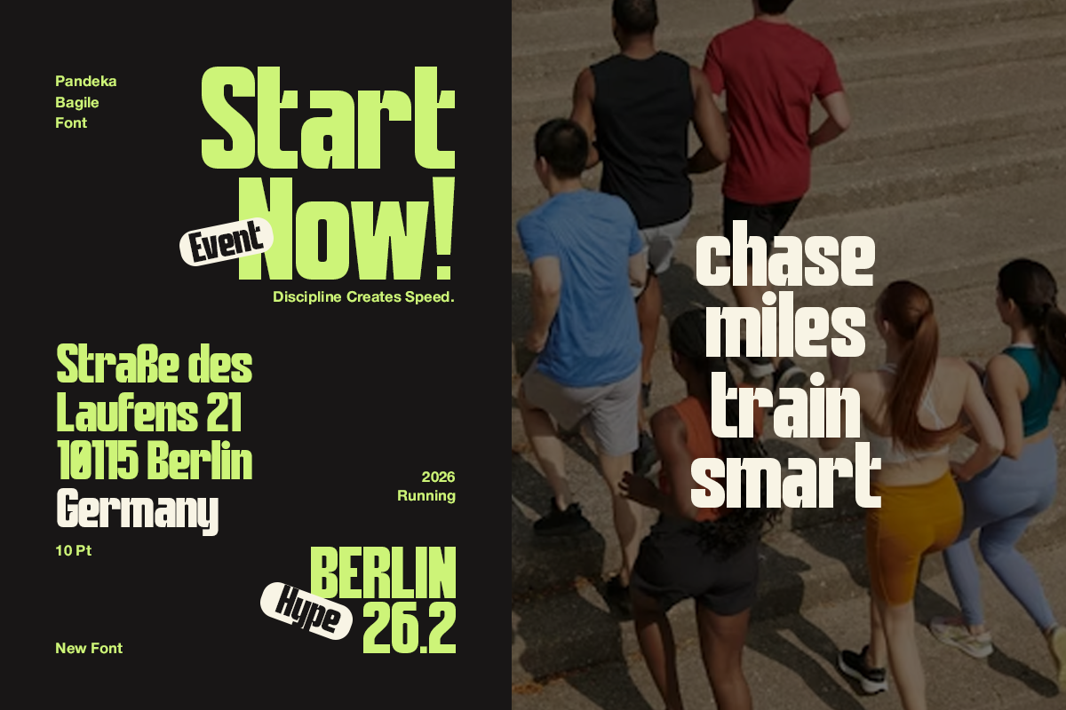 Bagile - Sports Condensed Font, a Sans Serif Font by Pandeka Studio (Photo 6 of 9)