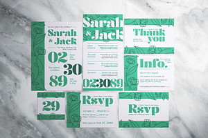 Illustrative Wedding Invitation, an Invitation Template by The Good Store