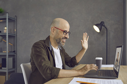 Man starting virtual business, a Technology Photo by StudioRomantic