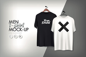 Men's basic t-shirts mockup
