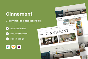 Cinnemont - E-Commerce Landing Page, a Websites & App Template by productype1