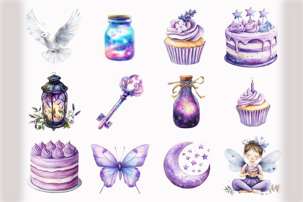 Fairy Birthday Clipart, an Illustration by Design Market (Photo 4 of 5)