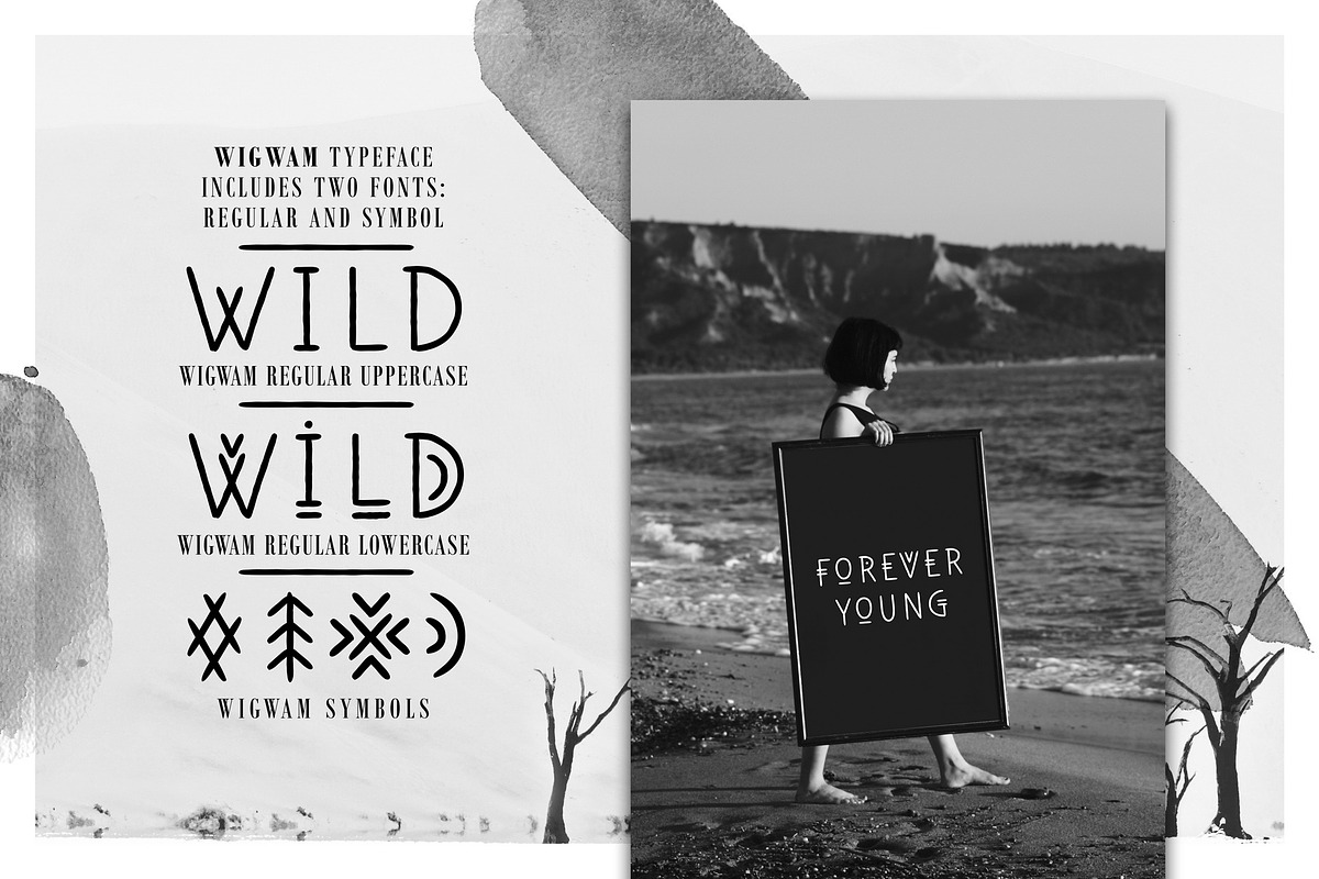 Wigwam - Handwritten Geometric Font preview 2