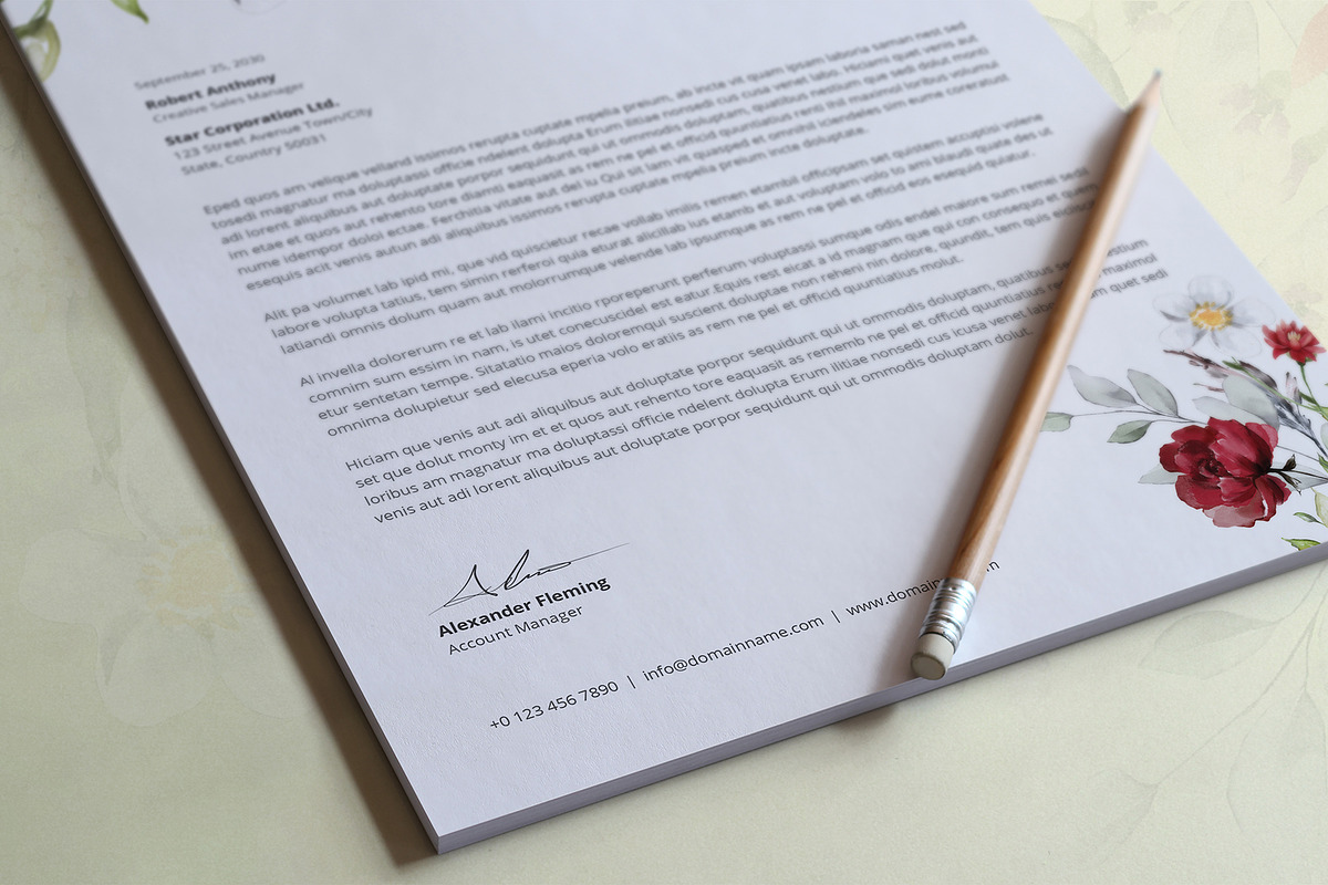 Letterhead Template, a Stationery Template by DesignDevisers (Photo 7 of 10)