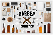 Barber & Cosmetics Branding Mock-Up, a Product Mockup by forgraphic™ (Thumbnail 1 of 4)