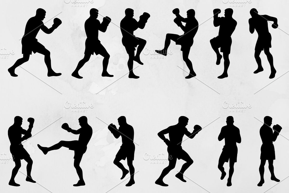 Kickboxing Silhouettes SVG #2, a Sport Illustration by newminddesign (Photo 1 of 3)