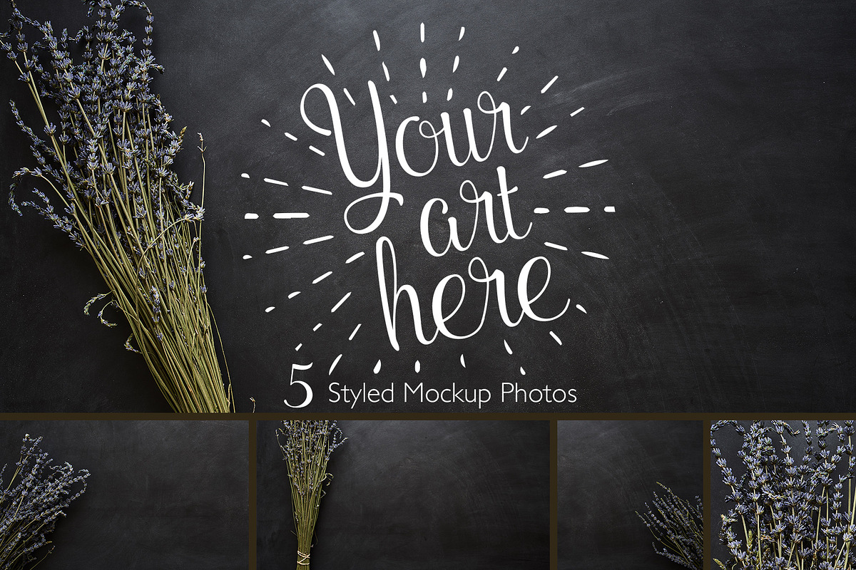 Lavender Dream Chalkboard Photos, a Product Mockup by Kudzu Camera (Photo 1 of 7)