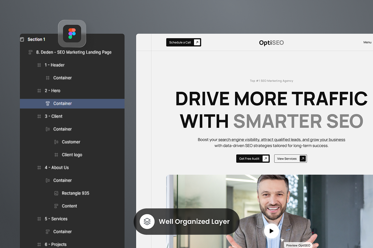 OptiSEO - SEO Marketing Landing Page, a Websites & App Template by SLAB! Design (Photo 2 of 4)