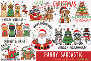 Funny Sarcastic Christmas Bundle Png, an Illustration by SinaCreation (Thumbnail 1 of 11)